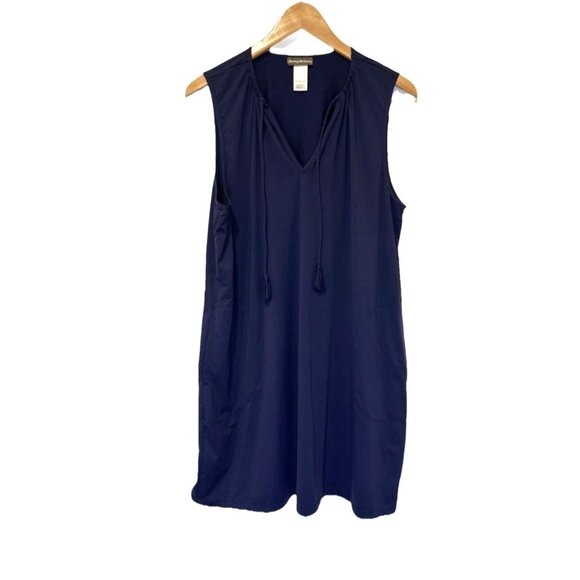 Tommy Bahama Womens Shift Dress L Navy Stretch Golf Athletic Pockets Pickleball - Picture 2 of 10